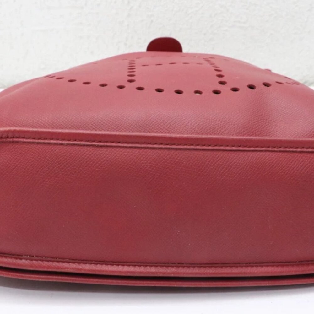 Hermes Taurillon Clemence Evelyne III GM Shoulder Bag - Dark Fuchia Pink - Picture 8 of 15